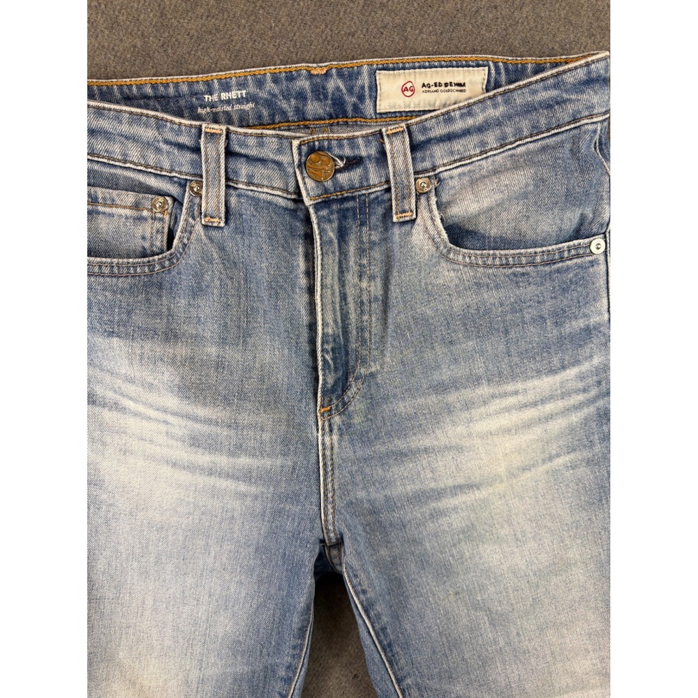 AG Adriano Goldschmied The Rhett Jeans Womens 25R Blue High Waisted Straight Leg